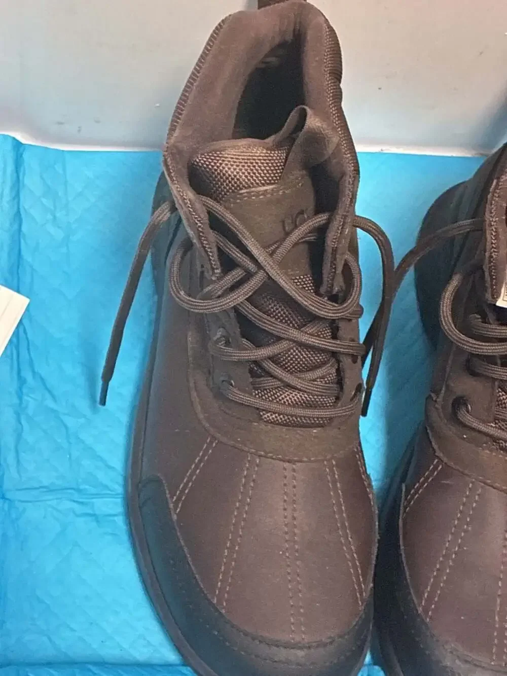UGG Men's Emmett Duck Boot in Stout Brown Leather